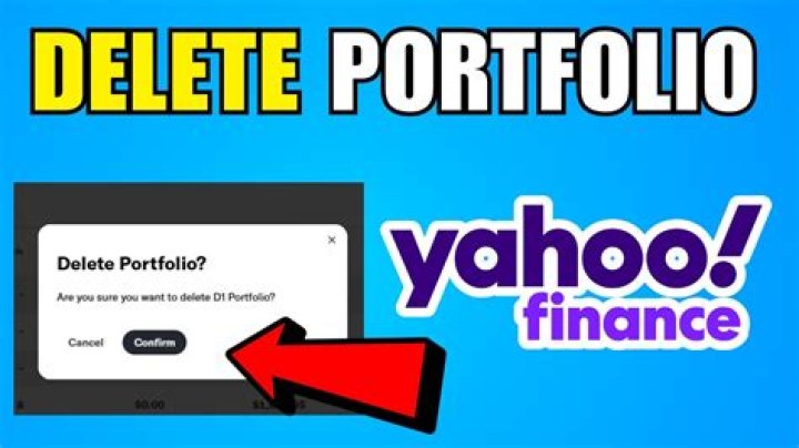 How to delete portfolio in yahoo finance