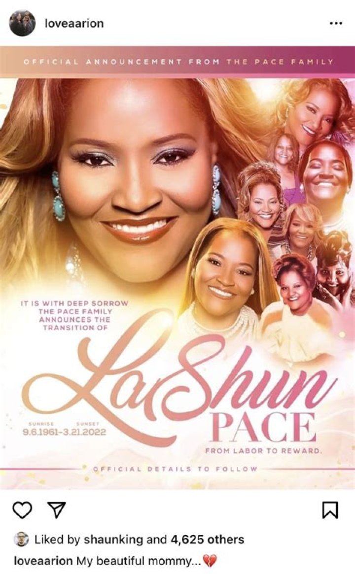 LaShun Pace Passed Away, Age At Death, Mother